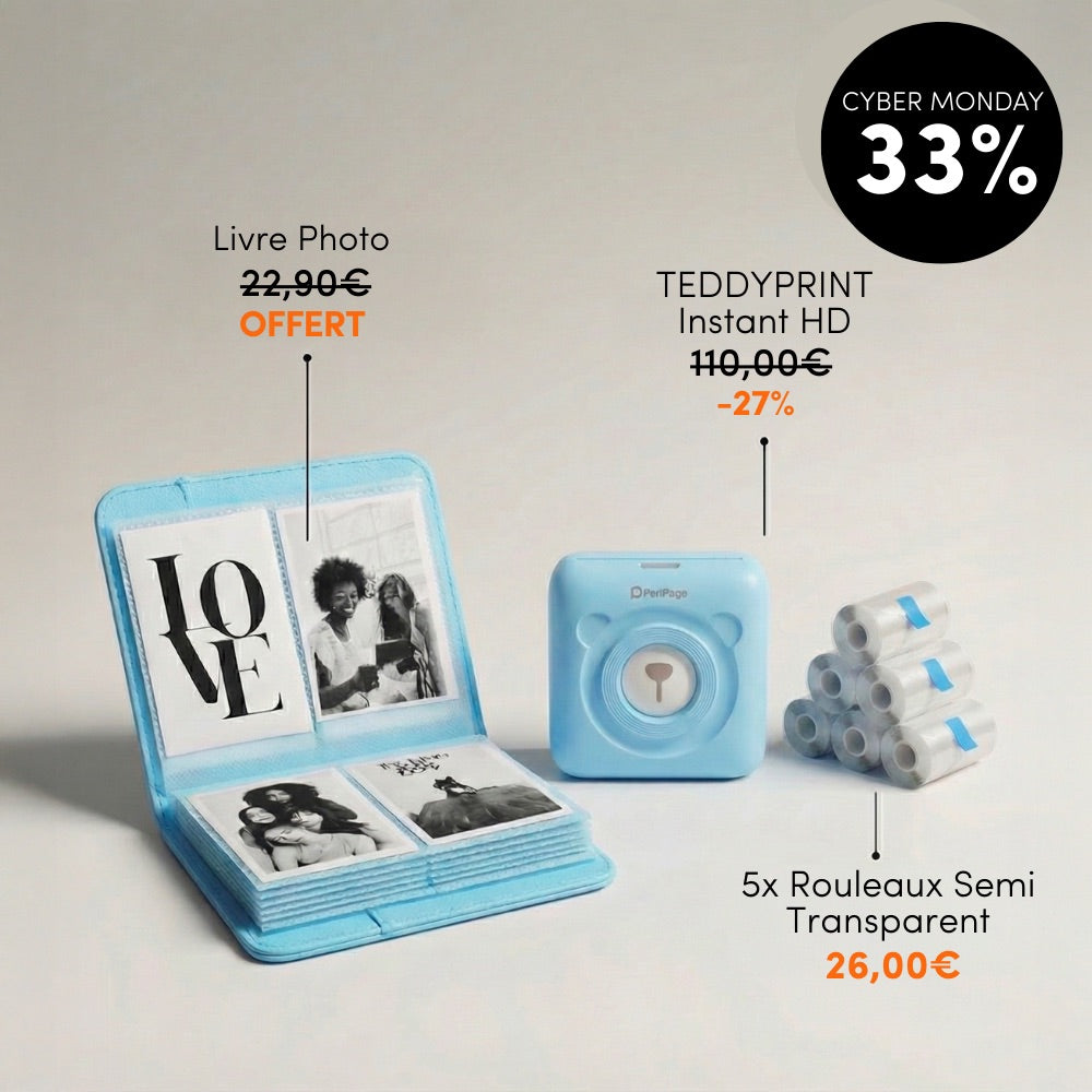 Pack Album photo + 5 Rouleaux Transparents