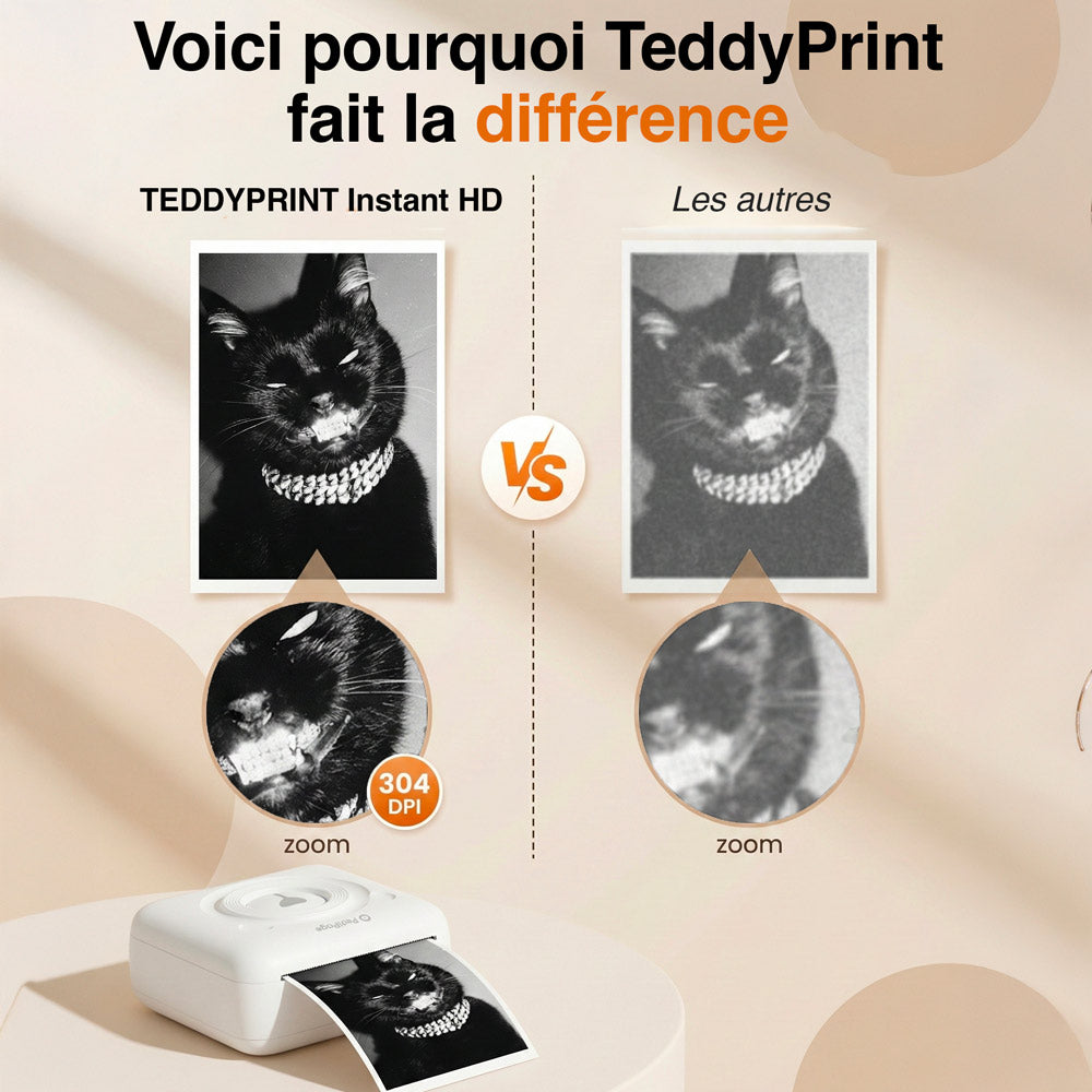 TEDDYPRINT Imprimante Portable