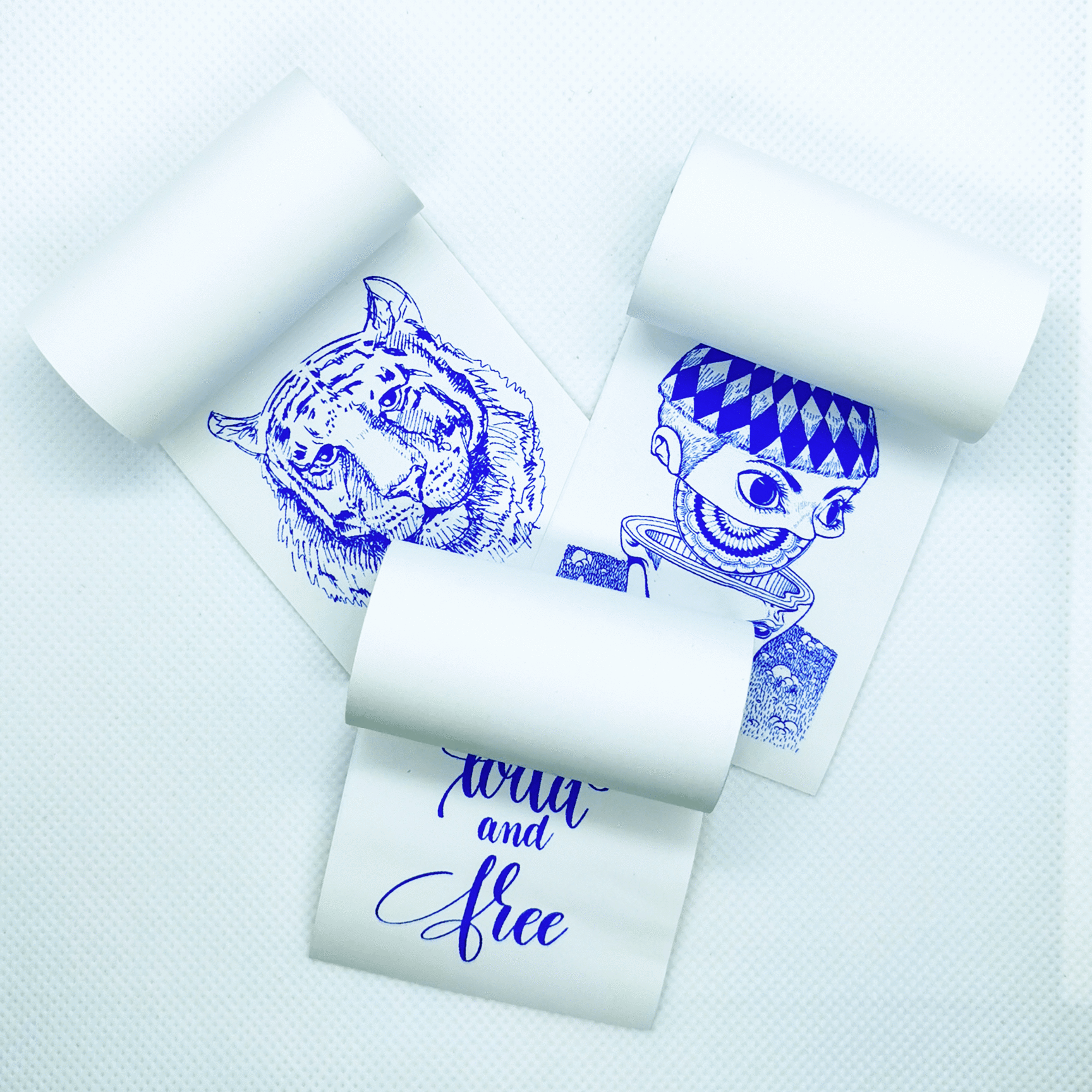 TEDDYPRINT® Papel de impresión azul 3 rollos